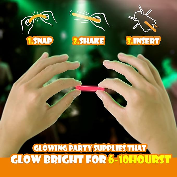 SpringFlower 60pcs Halloween Glow Critters Set for Halloween Party Favor,18 Critters Toys and 42 Glow Sticks, Glow in The Dark Party Favors, Halloween Goodie Bag Fillers, Halloween Miniatures.