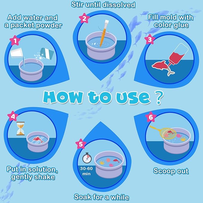 EggSun Magic Water Elf Toy for Kids,Aqua Fairy Water Gel Kit,20 Colors Squishy Maker Set,20 Shape Molds,Fun DIY Art & Craft Toy Creation Kit for Children,Birthday Party Gifts for Girls and Boys