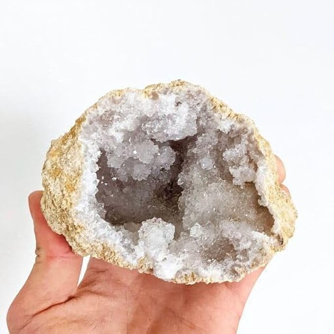 Jumbo Break Your Own Geodes Kit โ 2 Natural Geodes 4.5 to 5.5+ Inches - Magnifying Glass & Learning Guide โ Fun STEM Activity for Kids Easy-to-Open - Jumbo