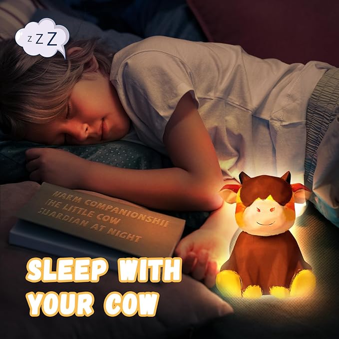 Loungelore Paint Your Own Cow Lamp Kit, Art Supplies Arts and Crafts for Kids Ages 8-12, DIY 3D Cow Night-Light, Creativity Painting Kit Toy for Girl Boy Teen, Birthday Gift for Daughter Son