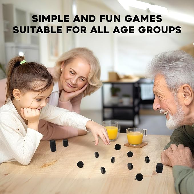 20 Pcs Magnetic Chess Game, Magnet Game, Family Games, Fun Tabletop Game with 1 String and Portable Storage Bag for Adults, Family Party and Travel Camping