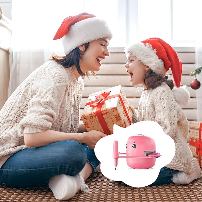 Interactive Educational Drawing Robot for Kids - Montessori Learning Toy with 100 Word Cards, Voice Interaction, Ages 5+ (Pink)