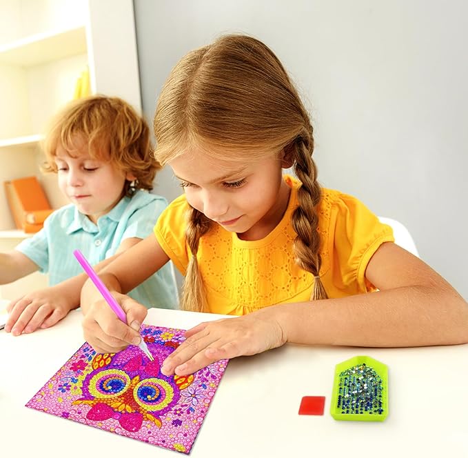 Diamond Art Kits for Kids - Crafts for Ages Girls 8-12 - Diamond Art Painting with Wooden Frame Included - Arts and Crafts for Kids Age 4-6 - GEM Art Supplies for Beginner Friendly Decor Birthday Gift