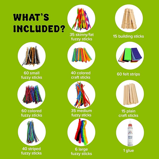 Kid Made Modern Arts and Craft Kit – A DIY 3.8 Pounds of Hobby Craft Supplies & Materials Box for Creative Art Projects for Kids Age 4 5 6 7 8 9 10 11 & 12 Year Old Girls & Boys