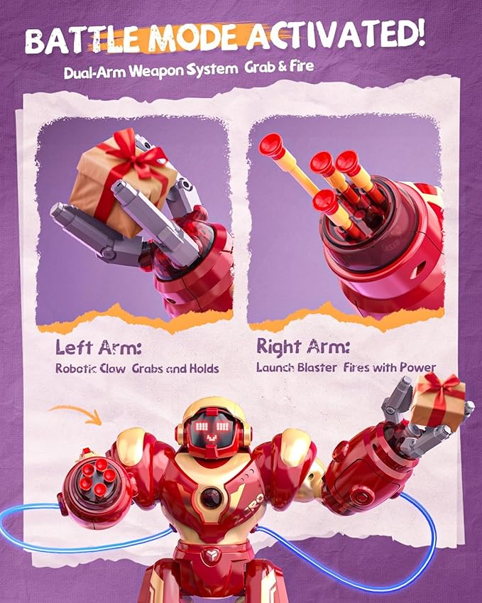 Holyton 5088 Smart Robots for Kids,Large STEM Programmable RC Robot, with Voice Control,APP Control,LED Eyes,Ideal Gift for 4 5 6 7 8 9 Years Old Boys and Girls