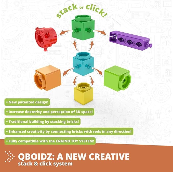 Engino STEAM Labs, Learning About Wild Animals, Construction Toys for Ages 3+, Building Blocks, STEM Kit for Girls & Boys, Preschool Educational Toys (5 Models)