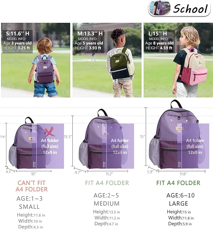 Kids Backpack for Girls: Girls Backpack 6-10 - Kindergarten Elementary School Bookbag for Girl
