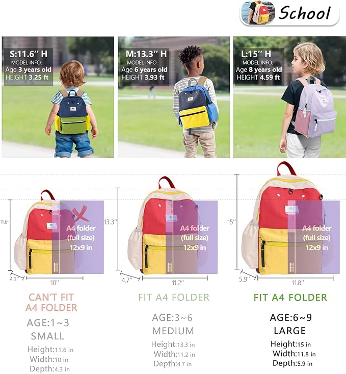 Kids' Backpack, Little Duck Design, School Backpack for Girls & Boys, Lightweight, Durable, 15'' H, Ages 6-9