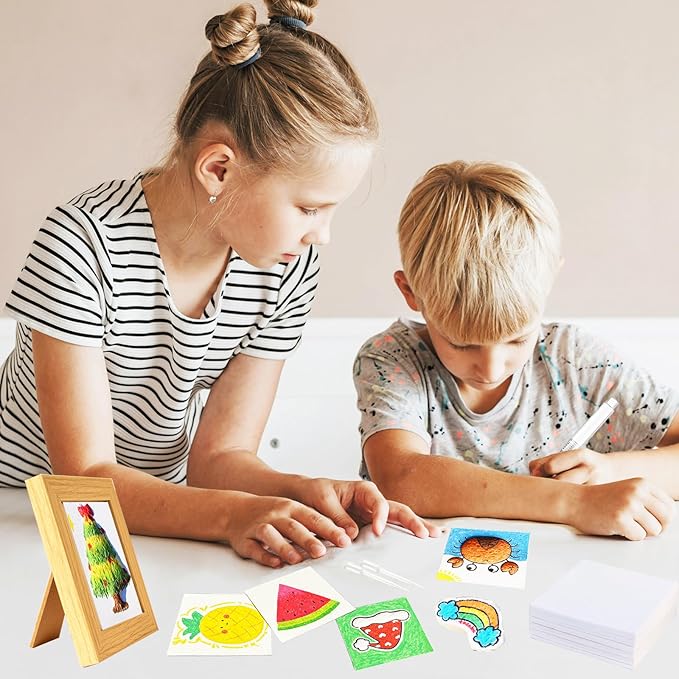 Tatahu Magic Puffy Paint Kits - 3D Drawing Foam Texture Paper Sets for Kids DIY Art and Craft Supplies