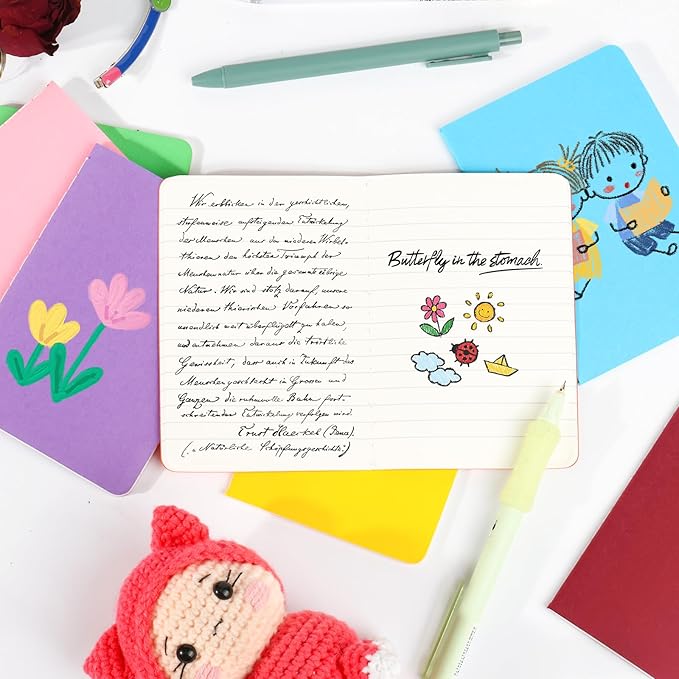 CoZyden 64 Pack Mini Notebook Bulk 3.4 X 5 Inch Small Pocket Lined Journals Set Colorful Cover Notepads for Kids, 30 Sheets/60 Pages