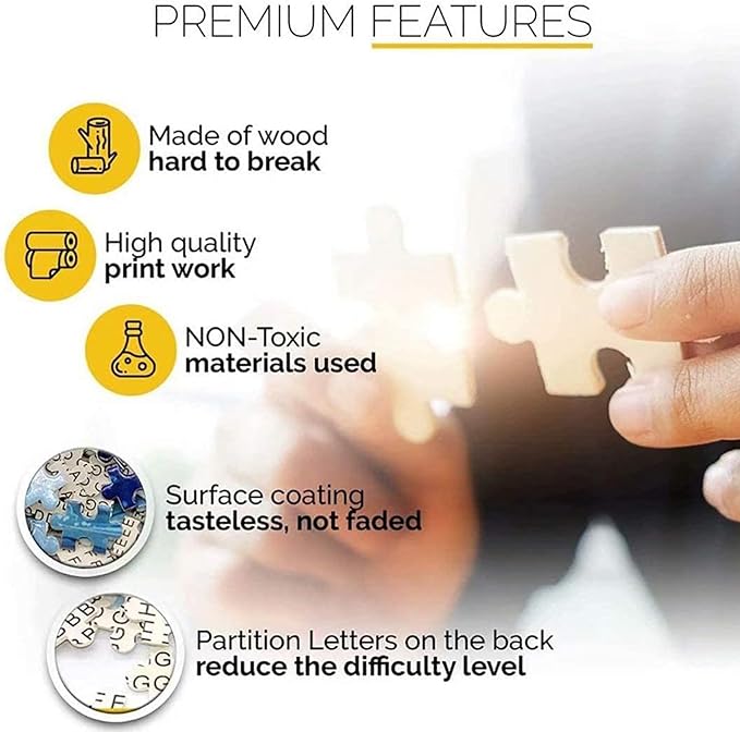 500 Piece Wooden Jigsaw Puzzle and Into The Forest I Lose My Mind and Find My Soul Adults Kids Challenging Family Game Educational Stress Relief Learning Toy Home Decor 20.4x15 Inch