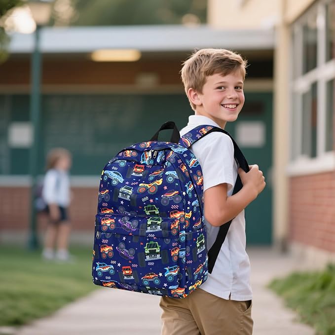 LEDAOU Kids School Backpack with Lunch Box for Boy Girl Toddler BookBag School Bag Preschool Kindergarten Backpack