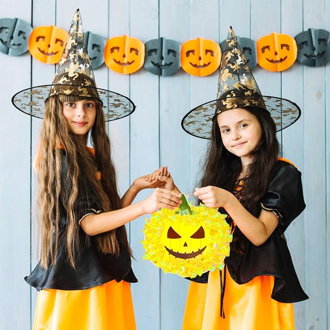 Poke-in Fun Art and Crafts,Pumpkin Decoration Craft Kits,Make Pumpkin Face,Mess Free Kids' Paper Craft Kits for Boys &Girls Age 4-10+,Party Activities Supplies Fall Thanksgiving Halloween Decoration