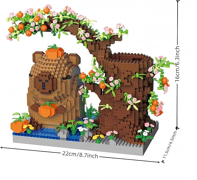 Capybara Model Micro Mini Building Block Toy: Assemble Your Own Dual - Function Pen Holder & Decor - Perfect for Students, a Gift Filled with Joy