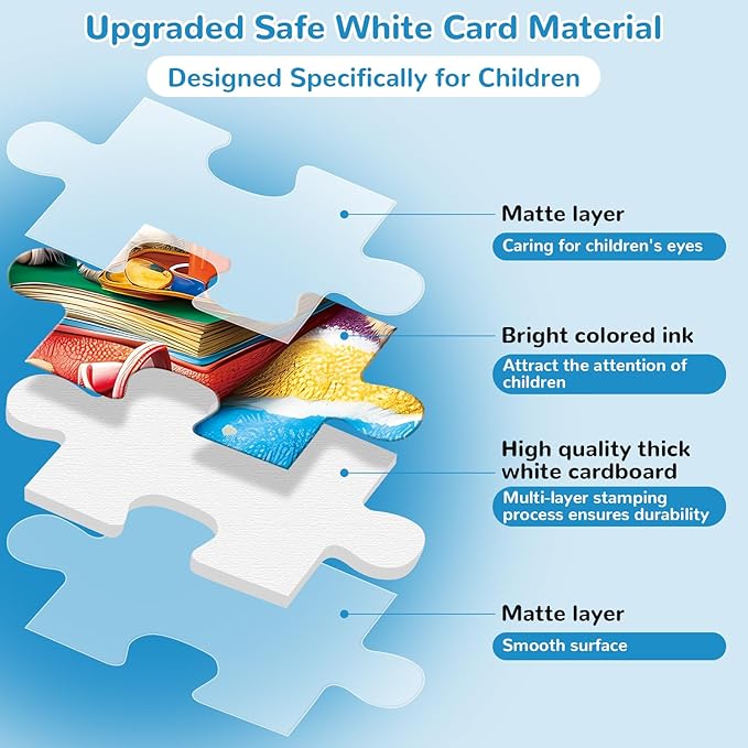 100 Piece Puzzles for Kids Ages 4-8, Beach Cat Puzzles Kids Puzzles Ages 4-6 6-8 8-10 Jigsaw Puzzles Floor Puzzles Children Educational Puzzle Toys Birthday Gift for Boys and Girls