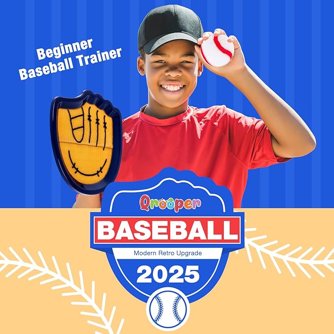 Toss and Catch Ball Set Outdoor Games for Kids Ages 3-12 Beginner Baseball Training Gloves Summer Pool Beach Yard Lawn Gifts for 4 5 6 7 8 9 10 11 12 Year Old Boys Girls