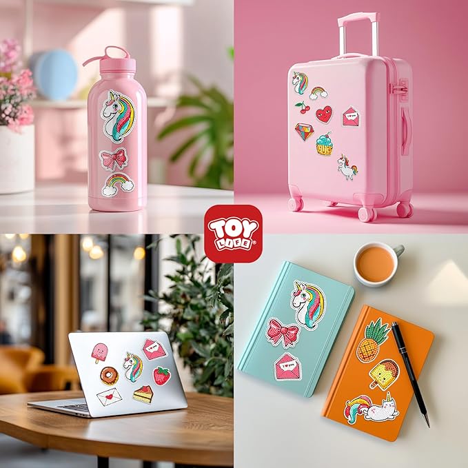 TOY Life Diamond Painting Kits for Kids, Diamond Art for Kid, 26pcs Unicorn Diamond Painting Stickers, Gem Art and Craft Kits for Kids Age 3-6 8-12