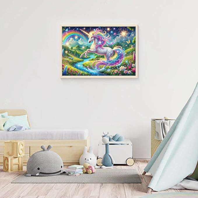 100 Piece Puzzles Rainbow Unicorn Puzzle for Kids Ages 4-8 8-10, 100 Piece Jigsaw Puzzle for Adults Toddler Children Learning Educational Puzzles Toys Birthday Gifts for Girls Boys