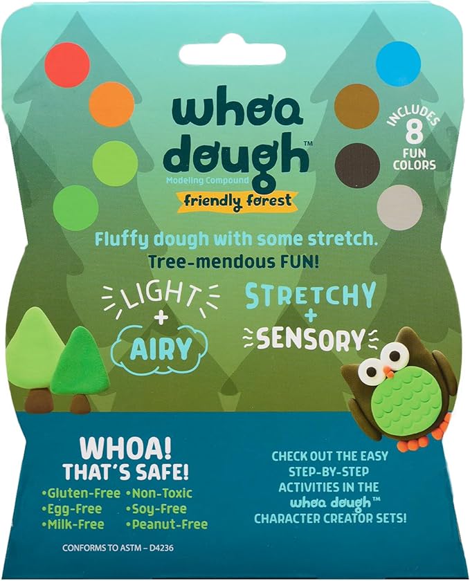 Whoa Dough Air Dry Clay Friendly Forest 8 Pack by Chuckle and Roar