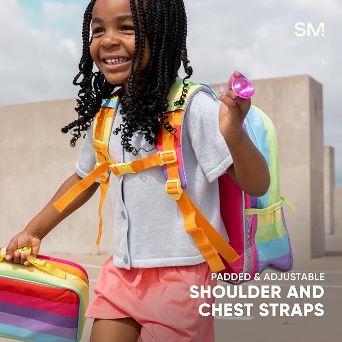 Simple Modern Large Kids Backpack for School Girls and Boys | Elementary Backpack for Teen | Fletcher Collection | Kids - 16" tall | Rainbow Speckles