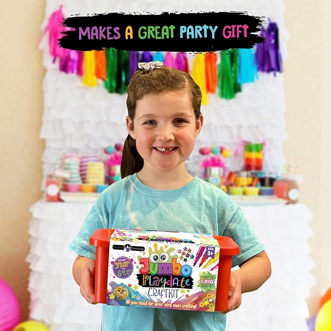 Original Stationery Kids Jumbo Slime & Craft Kits - Large Multicolor, 1000+ Pieces - Slime Kit w/Activator & Arts & Crafts Supplies