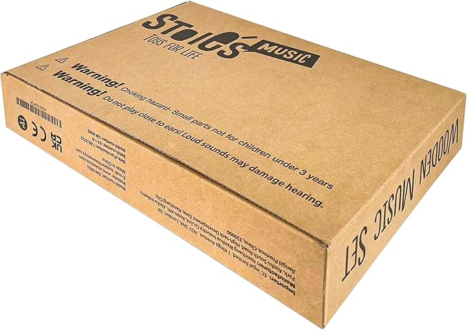 Stoie's Owl Drum Set for Babies and Toddlers 3-5 Years Old- Wooden Percussion Musical Instruments for Kids with Cymbals, Tambourines, Drumsticks, Durable, Safe to Play, Clear Sound, Easy-to asseble