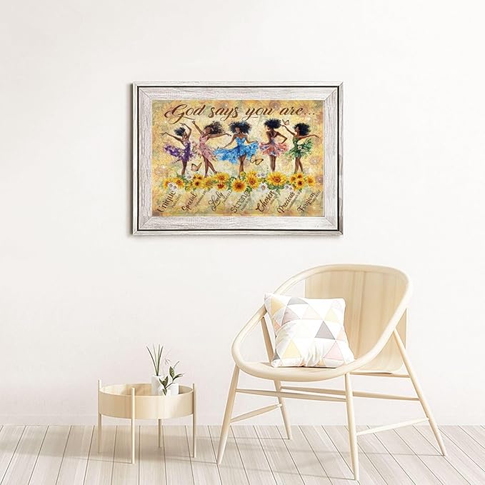 Christian Puzzles for Adults 1000 Pieces African American Ballet Dancer Jigsaw Puzzle God Says You are Inspirational Bible Puzzle Wall Decor