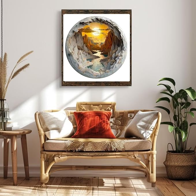 Wooden Puzzles for Adults, 3D Vision Inside Wooden Puzzles 500 Pieces, Unique Animal Shaped Wood Challenging Jigsaw Puzzles Gifts for Adults, 13.4x13.3in