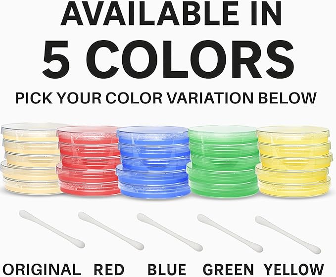 Evviva Sciences Nutrient Agar Petri Dishes Science Project Kit, Pre-Poured Agar Plates for Science Experiments, with Experiment eBook (Blue)