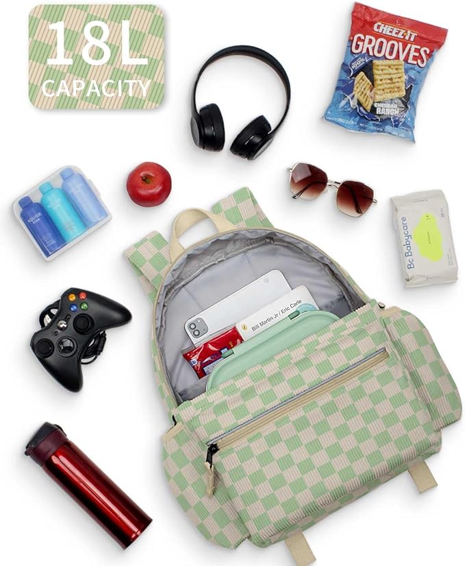 Corduroy Kids Backpack for Boys 6-10: Boys Backpacks for Elementary Kindergarten 15” H Fit Folder