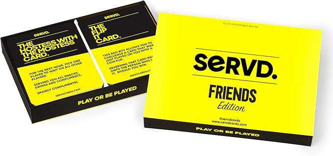 SERVD - Friends Edition - The Hilarious Real-Life Party Card Game for Adults | Injects Fun & Strategy into Time Spent with Friends & Family for Games Night, Parties & Vacations