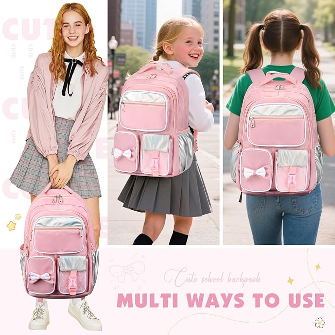 Backpack for Girls Lightweight Kids Backpacks for Middle School Students Book Bag for Elementary Student Teen Girls Toddler Backpack for School