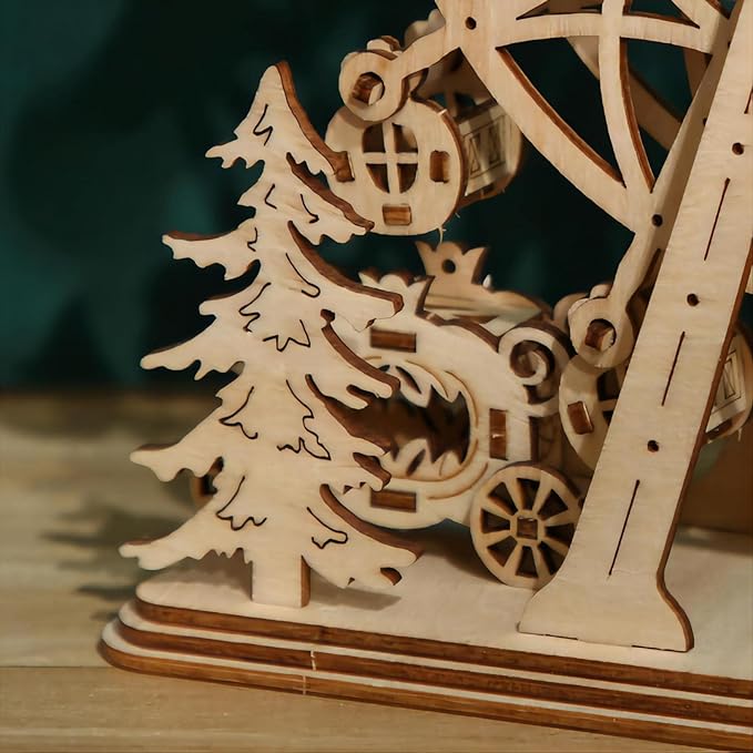 3D Wooden Puzzles Ferris Wheel Model Kits, Brainteaser and Puzzle for Christmas/Birthday,Gifts for Adults and Teens to Build Combination