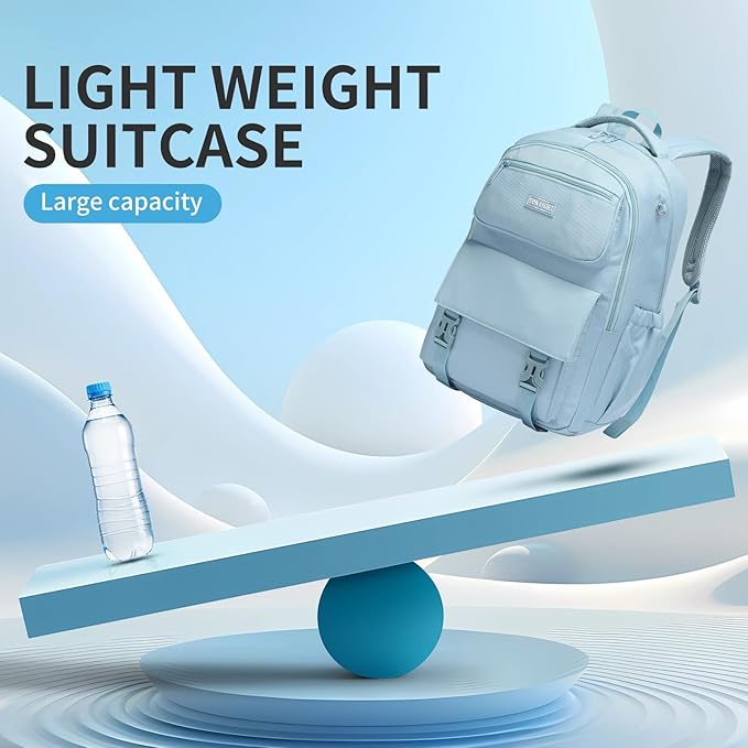 35L Waterproof School Backpack for College, Kids Backpack Lightweight Large Capacity Travel Bag with Multi Pockets(Blue)