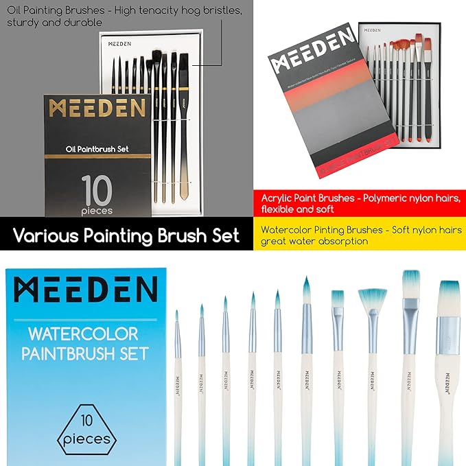 MEEDEN 149PCS Art Supplies with French Easel, All-in-one Painting Set for Artists Beginners