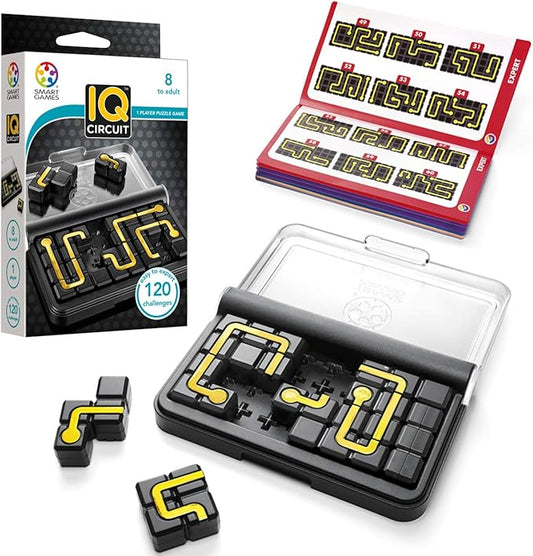SmartGames IQ Circuit Portable Travel Game with 120 Challenges for Ages 8-Adult