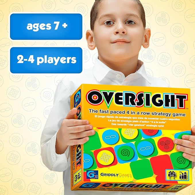 Griddly Kids Oversight – Educational & Fun Strategy Board Game for Family Game Night, Fast-paced Board Games for Adults & Children Alike, Ideal STEM Toys & Kids Games Gift for Children Ages 8-12