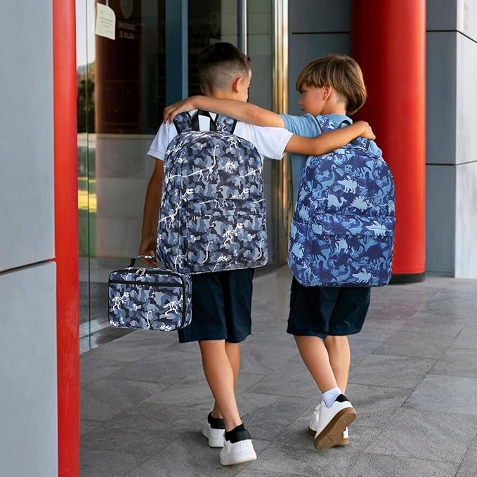 LEDAOU Kids School Backpack with Lunch Box for Boys Girls Kindergarten BookBag School Bag Preschool Toddler Backpack