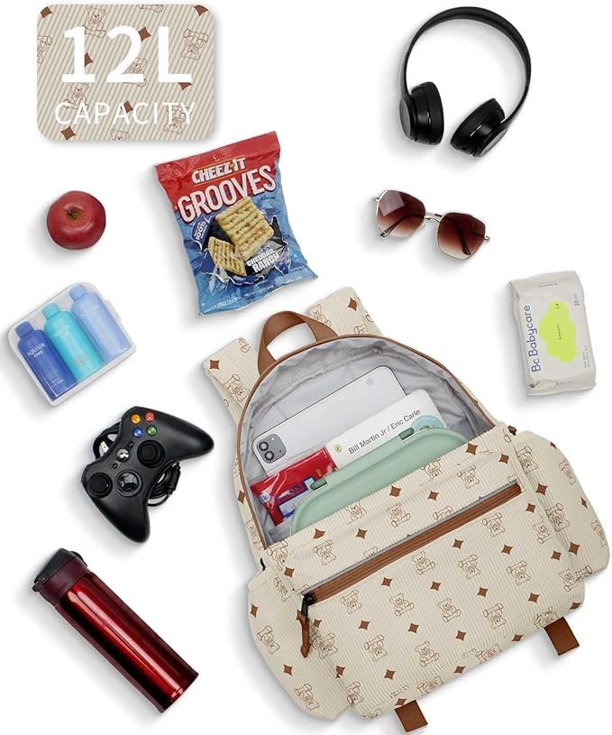 Corduroy Toddler Backpack for Boys & Girls 2-5: Cute Kids Preschool Backpack - 13.5" H Fit Folder