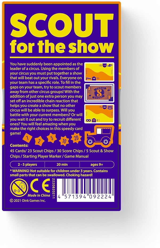 Scout – Award-Nominated Strategic Card Game | 2–5 Players | Ages 9+ | Portable Travel Game