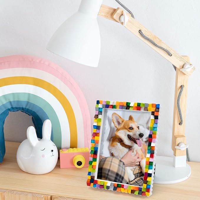 HAPMARS DIY Mosaic Photo Frame Craft Kits - Creative Arts & Crafts Mosaic Kits Summer Activities for Ages 6-12,Make Your Own Picture Frame Fun STEM Craft Birthday Easter Christmas Gifts for Boys Girls