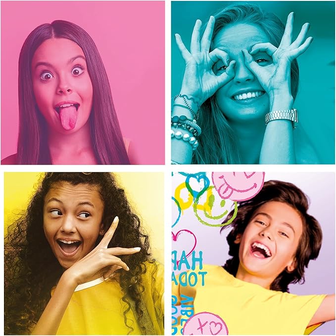 Style 4 Ever Mini Digital Camera Bag Charm Kit – Turquoise: Built in Frames and Filters, DIY Keychain Craft Set for Kids with Stickers & Accessories