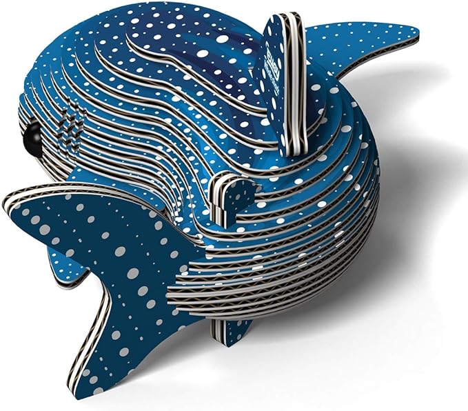 Eugy Whale Shark 3D Puzzle, 22 Piece Eco-Friendly Educational Toy Puzzles for Boys, Girls & Kids Ages 6+
