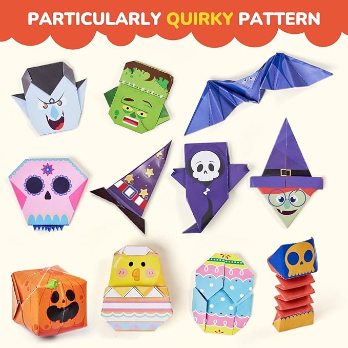 Joycat Origami Paper Kit For Kids,180 Sheet 5.5x5.5"Colorful Paper,73 Unique Pattern with Instruction Book,Art&Crafts Activitiy Supply set for Ages 5-12,Ideal DIY Project,Educational Toy,Gift For Kids