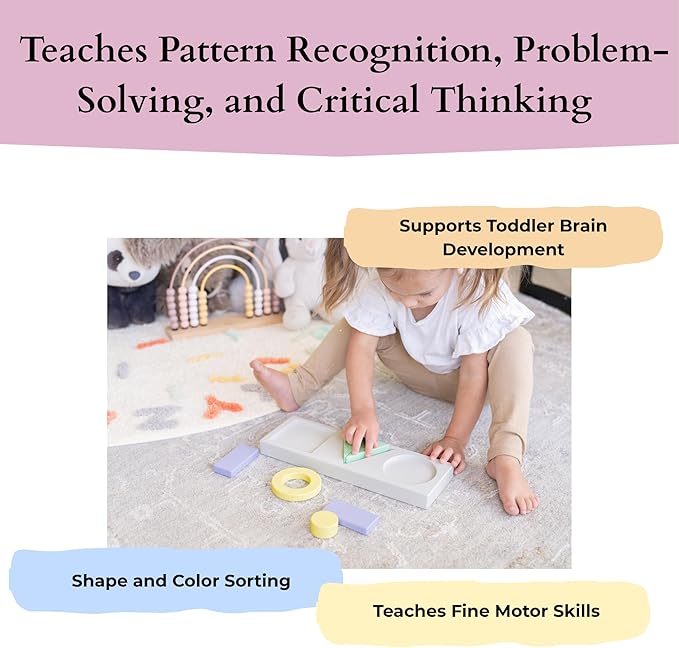 Wooden Shape Sorter for Toddlers | Montessori Toys for 1+ Year Old | Birthday Gifts for Learning Object Permanence and Color Sorting | Ages 1-3