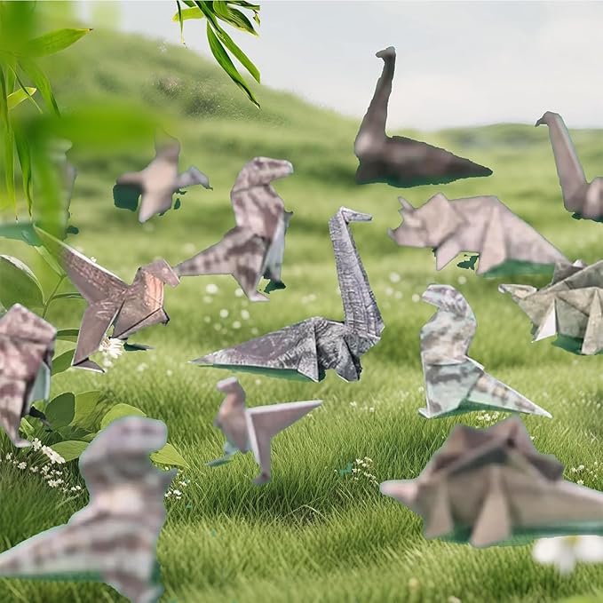 DIY Paper Cats Kit, 50 Sheets Cute Kitten Origami Papercraft, Fun 3D Animal Sculpture Craft, Creative Paper Sculpture Desktop Bookshelf Decoration, Funny Gift for Pet Lovers (Dog)