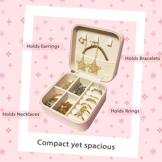 Diamond Art Jewelry Boxes Kits for Adults with Painting Accessories Gem Tools Crystral dots Paint Craft for Girl Women Kids Teen Gifts Mandral (Pink)