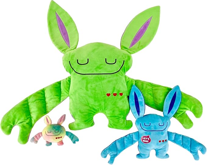 3 Pack Includes: Weighted Stuffed Pillow Animal (Shin Shin) with Surprise Bumpaloo & Thumper - Soft & Cuddly Plush for Comfort & Sensory Support