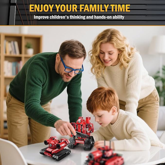 STEM Robot Building Kit for Boys Age 8-16, 5 in 1 Remote Control Robot Toys with 495 Pieces, Engineering Science Birthday Gifts for Kids Teens 8 9 10 11 12 13 Years Old