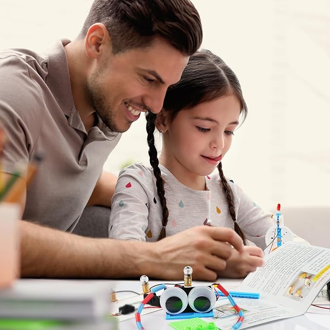 STEM Electric Circuit Kit for Kids Ages 8-12, Electrical Circuits Science Project Light Bulb Experiment, Educational STEAM Kits Electricity Toys Boys Girls Electronic Activities 6 7 8 9 10 12 Year Old